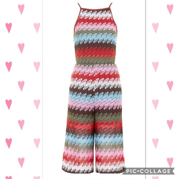 high neck crochet jumpsuit